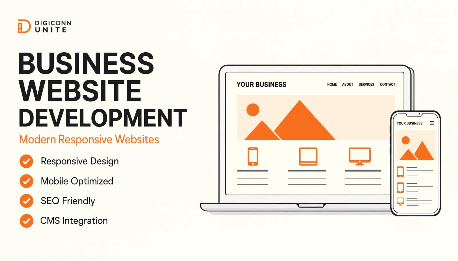 I will build a modern responsive website for your business