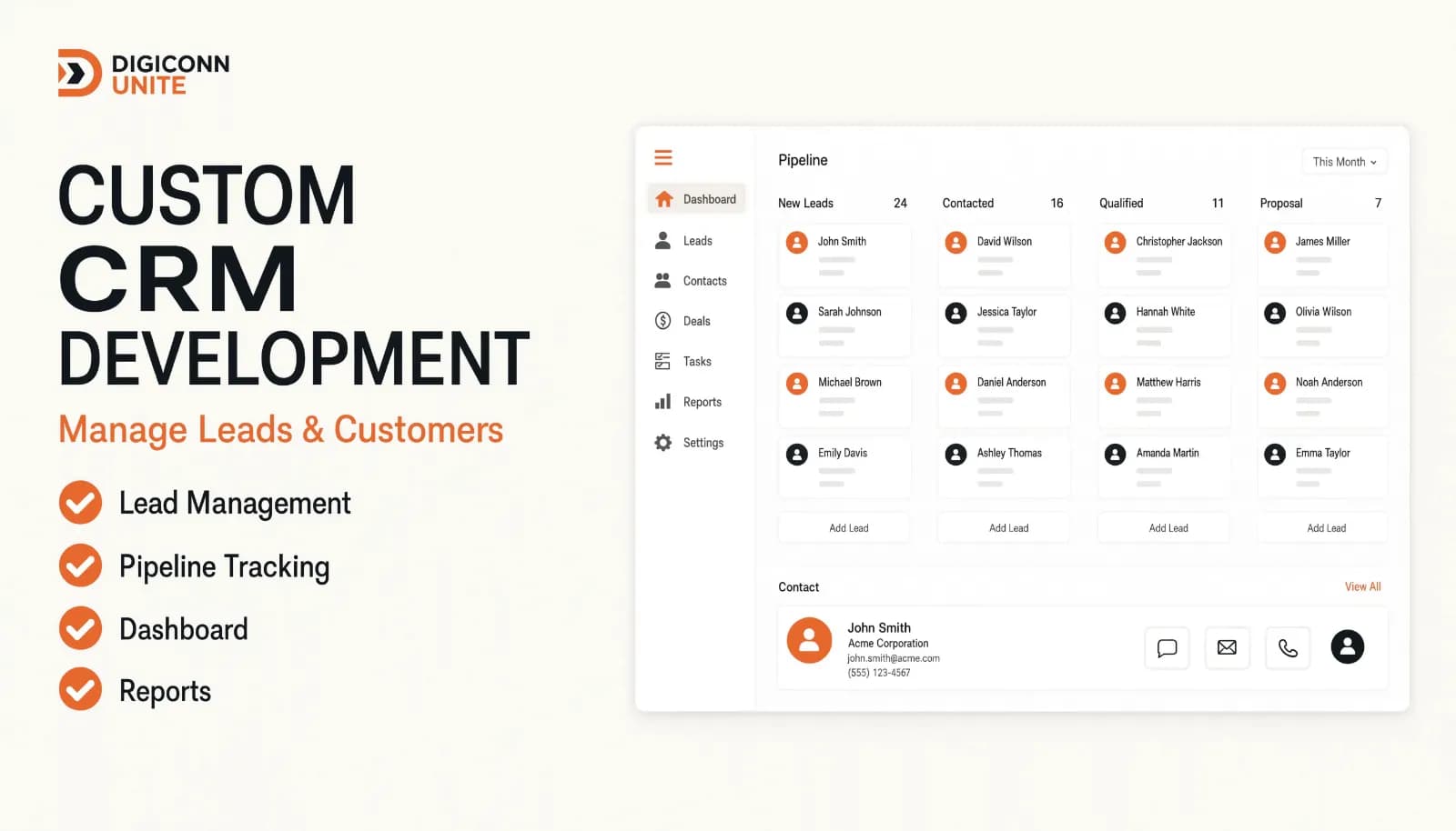 I will develop a custom CRM solution for your business