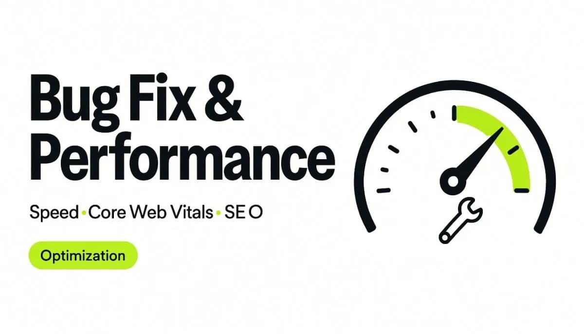 I will fix bugs optimize website performance and improve core web vitals