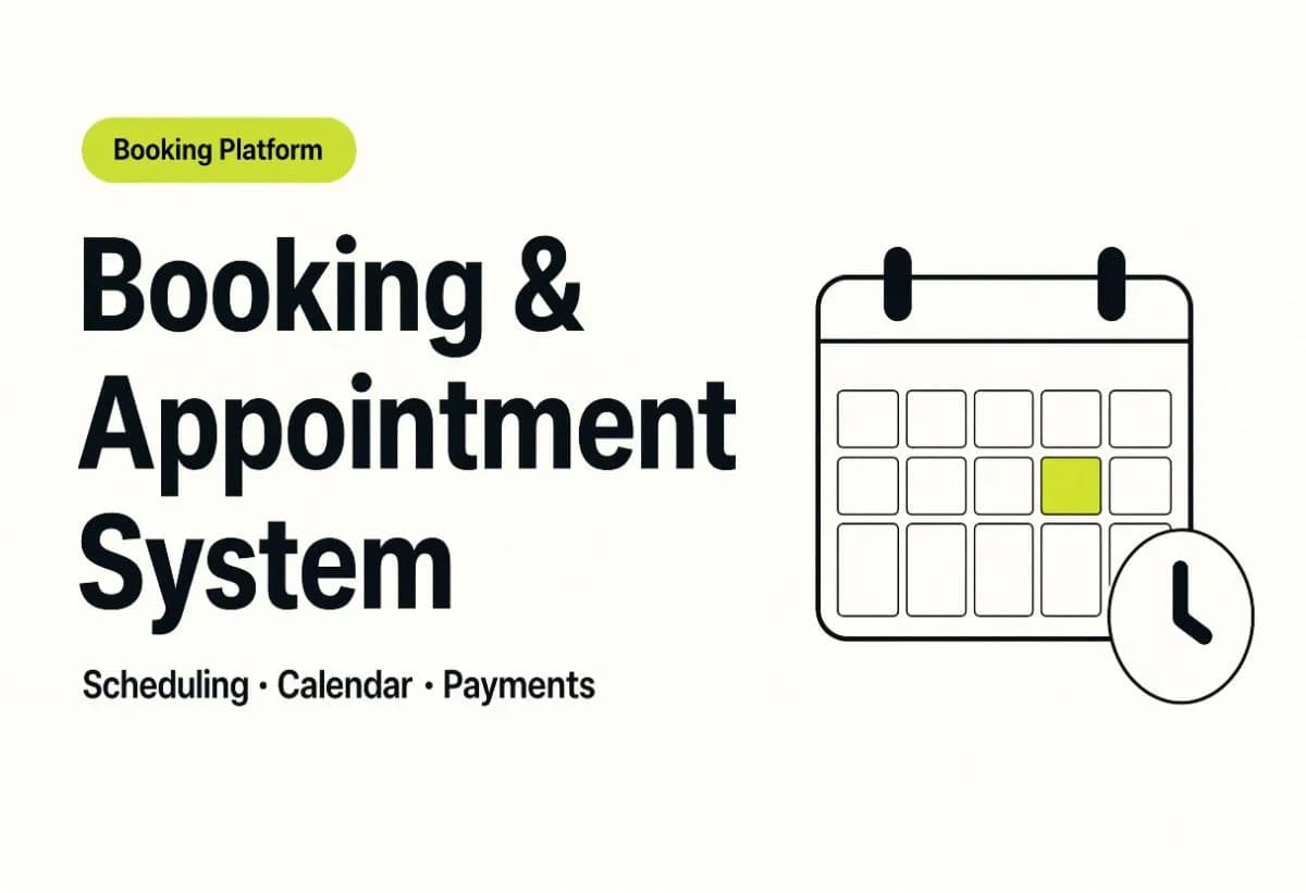 I will create a booking appointment scheduling platform
