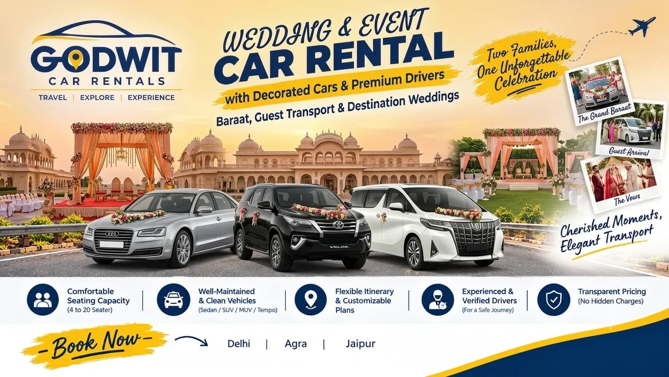 Wedding & Event Car Rental | Baraat, Guest Transport & Destination Weddings