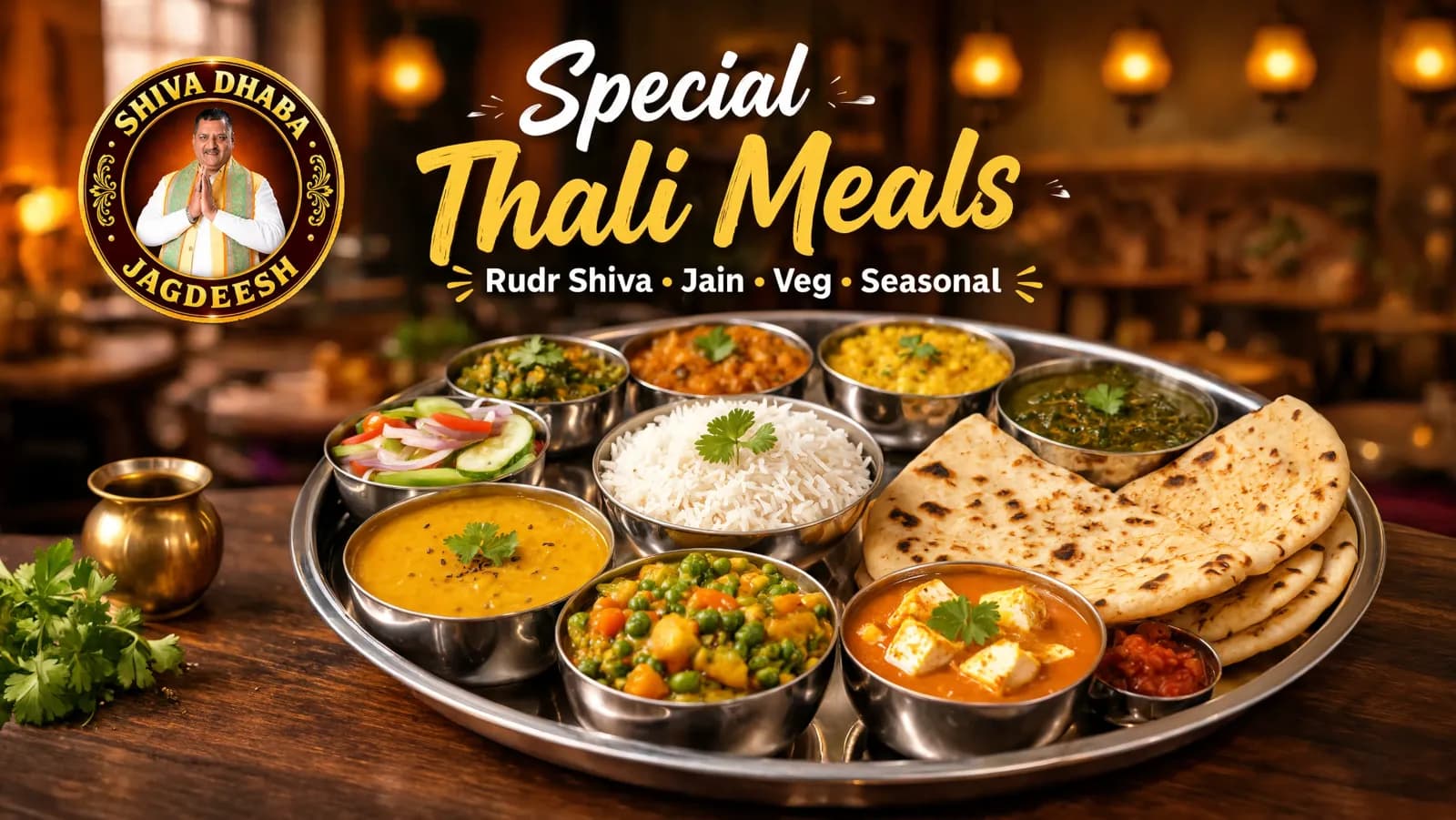 Special Thali Meals – Rudr Shiva, Jain, Veg & Seasonal Thali