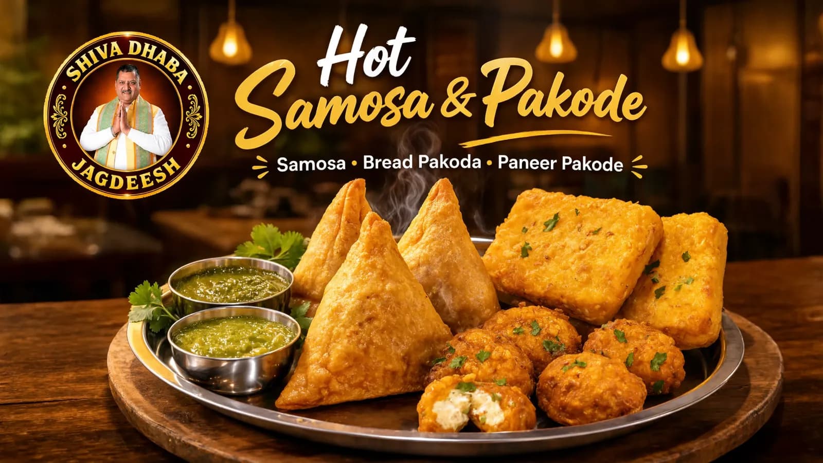 Hot Samosa, Bread Pakoda & Paneer Pakode