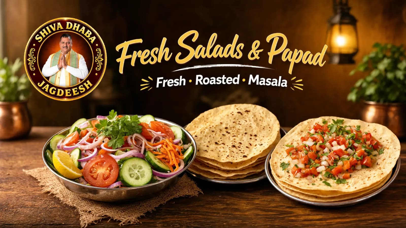 Fresh Salads, Roasted & Masala Papad