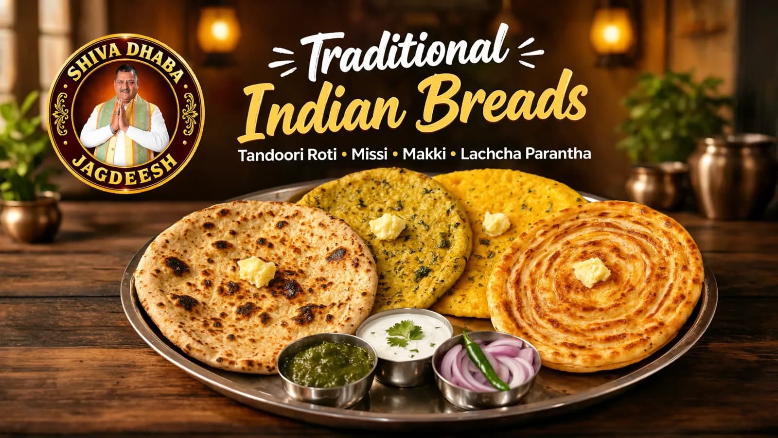 Tandoori Roti, Missi Roti, Makki Ki Roti & Lachcha Parantha