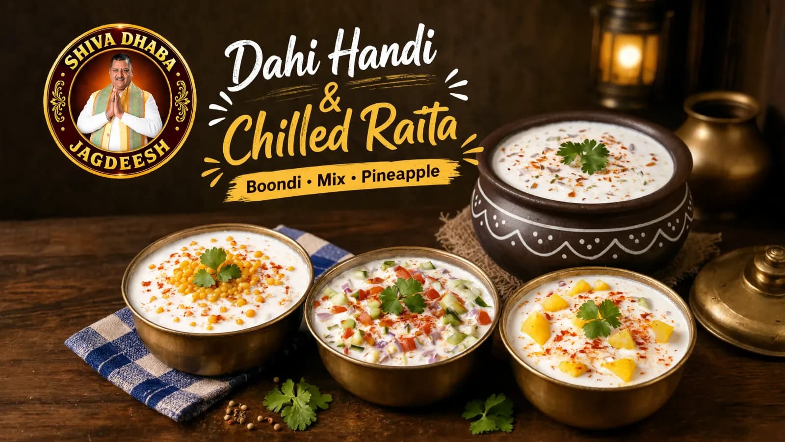 Dahi Handi & Chilled Raita – Boondi, Mix & Pineapple