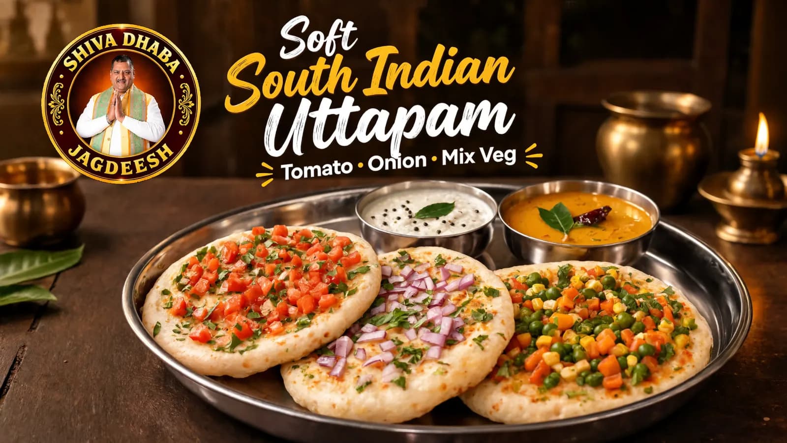 Soft South Indian Uttapam – Tomato, Onion & Mix Veg