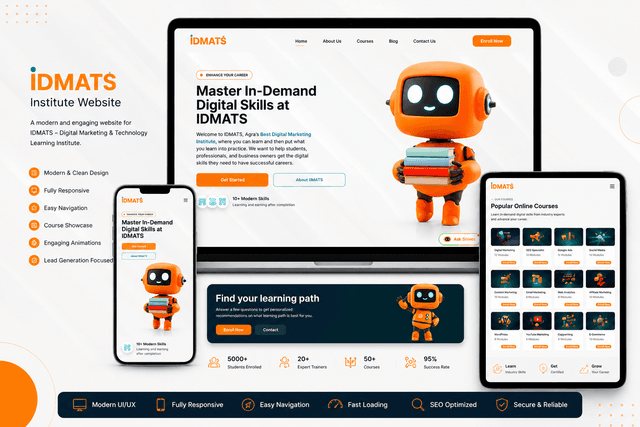 IDMATS โ Educational Institute Website & Student Management Platform